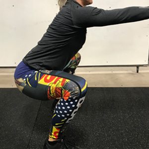 Squat with a kegel with post pelvic tilting